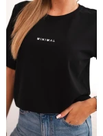Dámská bavlněná blůza s potiskem Minimal černá