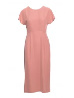 model 20966239 Tužkové šaty s rozparkem na boku růžové - STYLOVE model 20966239 Tužkové šaty s rozparkem na boku růžové - STYLOVE