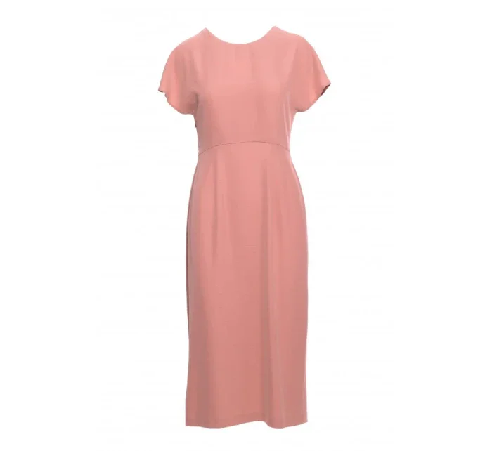 model 20966239 Tužkové šaty s rozparkem na boku růžové - STYLOVE model 20966239 Tužkové šaty s rozparkem na boku růžové - STYLOVE