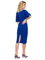 Dámské zavinovací šaty s rukávy  královská modř model 21185924 - Makover
