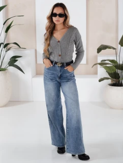 Dámský svetr MELANIA světle šedý FashionStreet MY1654