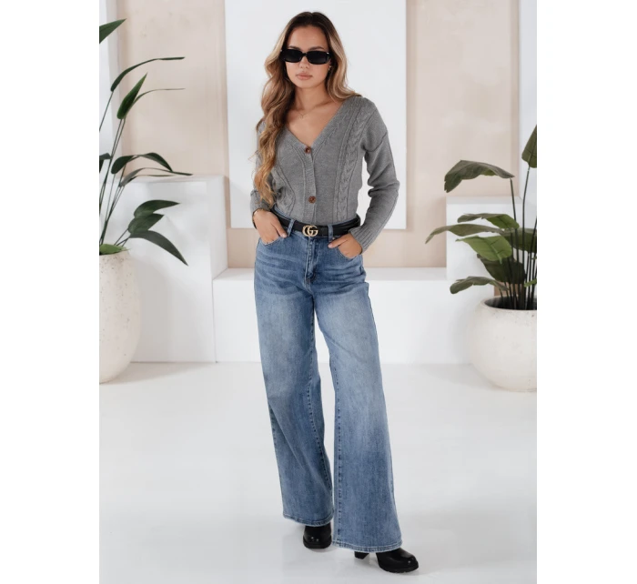 Dámský svetr MELANIA světle šedý FashionStreet MY1654