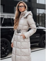 Dámská prošívaná zimní bunda s kapucí FashionStreet béžová TY5490