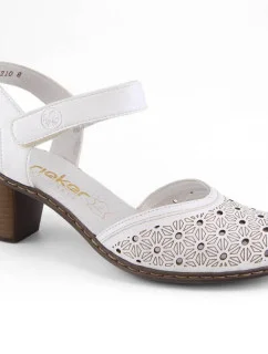 Kožené pohodlné sandály Rieker W RKR650 white
