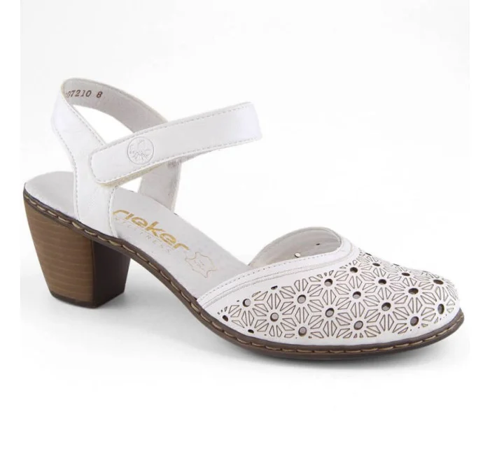 Kožené pohodlné sandály W model 22066508 white - Rieker