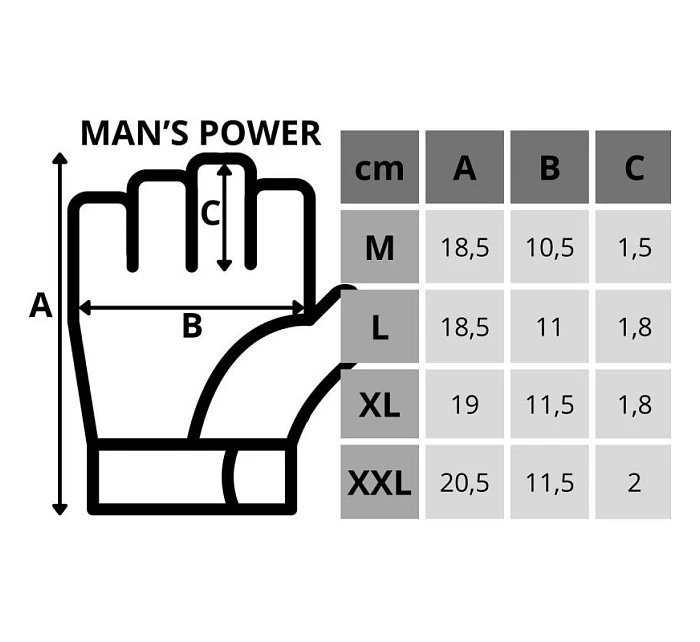 FITNESS RUKAVICE MAN'S POWER R.M ENERO FIT
