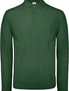 B&C ID.001 LSL Pánské piqué polo s dlouhým rukávem 01.0I12 bottle green