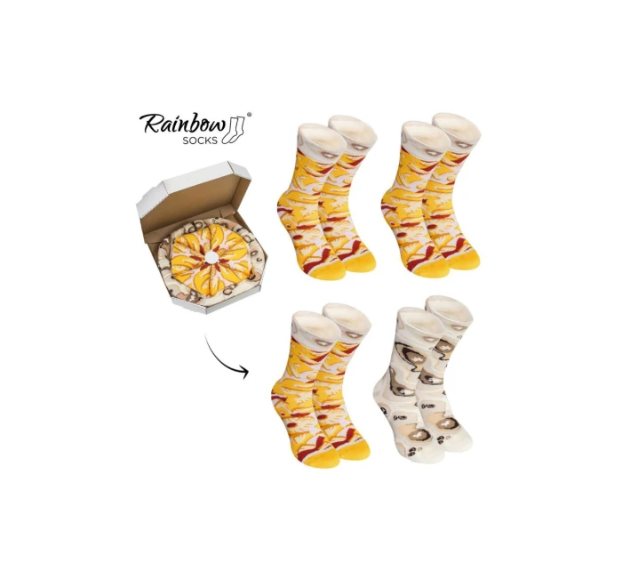 Rainbow Socks Pizza 4 páry model 21606741 - ZOOKSY/RAINBOW SOCKS