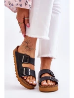 Klasické dámské pantofle Big Star model 21610501 Černé - Big Star Shoes Klasické dámské pantofle Big Star model 21610501 Černé - Big Star Shoes