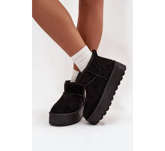 Dámské sněhule na platformě s přezkami černé Maelle Dámské sněhule na platformě s přezkami černé Maelle