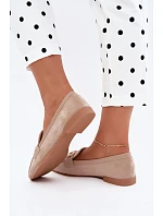 Mokasiny Loafersy Dámské S Ozdobným Prvkem Béžové Evelora Mokasiny Loafersy Dámské S Ozdobným Prvkem Béžové Evelora
