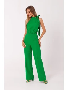 M746 Kombinéza se zavazováním za krkem - zelená