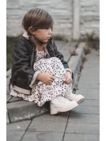 Dětské Kožené Kozačky Se Zipem Béžove Omua