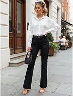 Elegantní dámská saténová košile oversize SATINIA bílá FashionStreet DY0449 Elegantní dámská saténová košile oversize SATINIA bílá FashionStreet DY0449