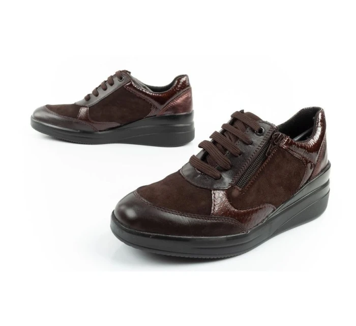 Scholl Emma Laces dámské sportovní kožené hnědé dámské platformy Scholl Emma Laces dámské sportovní kožené hnědé dámské platformy