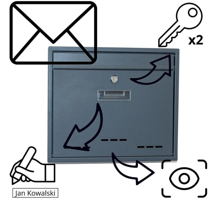 POŠTOVNÍ SCHRÁNKA 36X9X31,3CM 1067568 SASKA GARDEN