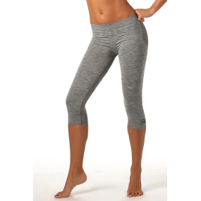 Dámské sportovní legíny 3/4 donna active-fit melange Barva: Grigio melange, Velikost:
