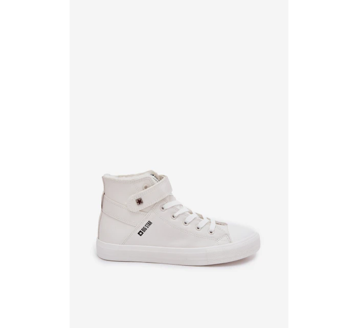 Zateplené Kožené Tenisky BIG STAR V274541FW Bílé Zateplené Kožené Tenisky BIG STAR V274541FW Bílé