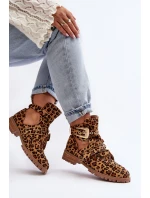 Dámské Kotníkové Boty Lu Boo Semišové s vykrojením Leopard Rock Girl Dámské Kotníkové Boty Lu Boo Semišové s vykrojením Leopard Rock Girl