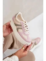 Dámské tenisky s pleteným vzorem na platformě vícebarevné Lesida