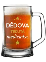 DĚDOVA TEKUTÁ MEDICÍNKA - pivní sklenice 0,5 l DĚDOVA TEKUTÁ MEDICÍNKA - pivní sklenice 0,5 l