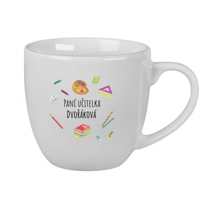 Personalizovaný keramický hrnek 400 ml pro paní učitelku/pana učitele (pomůcky)