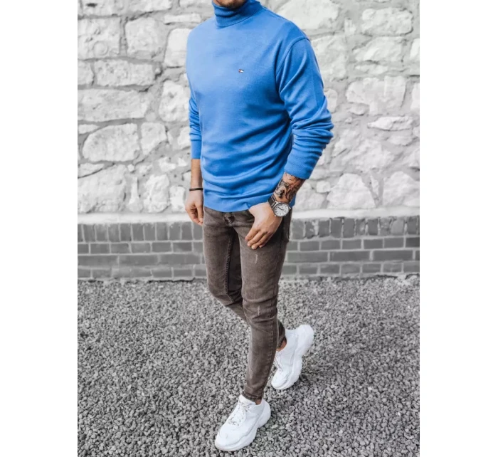 Pánský modrý svetr FashionStreet WX2017 Pánský modrý svetr FashionStreet WX2017