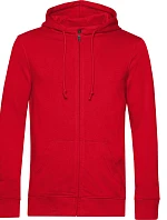 B&C Inspire Zipped Hood_° Pánská mikina s kapucí 01.U35B red