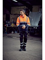 Yoko HVK 07 Hi-Vis mikina s kapucí 79.VK07 hi vis orange/navy Yoko HVK 07 Hi-Vis mikina s kapucí 79.VK07 hi vis orange/navy