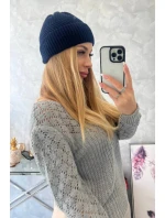 Tenká čepice Oliwia model 18750347 tmavě modrá - K-Fashion Tenká čepice Oliwia model 18750347 tmavě modrá - K-Fashion