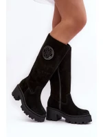 Dámské semišové kotníkové boty černé Lewski model 21636613 - Boto