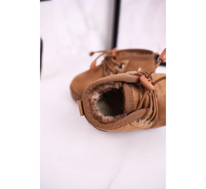 Dívčí šněrovací Sněhové Boty S Kožešinou Hnědé Hunter Dívčí šněrovací Sněhové Boty S Kožešinou Hnědé Hunter