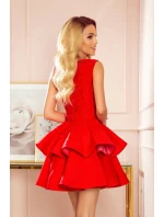 Dámské šaty s krajkou model 22018571 červené - numoco Dámské šaty s krajkou model 22018571 červené - numoco