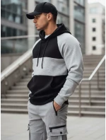 Pánská základní mikina s kapucí s a černými pruhy Dstreet model 21986026 - FashionStreet