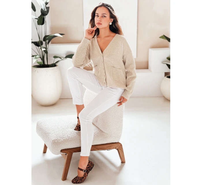 Dámský kardigan SORELIE béžový FashionStreet MY2511