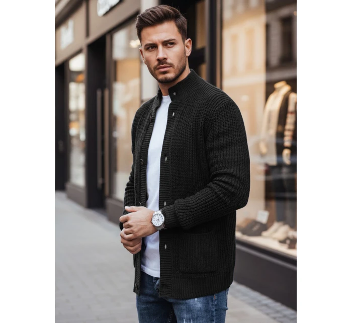 Pánský svetr černá FashionStreet WX2347 Pánský svetr černá FashionStreet WX2347