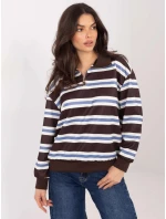 Damska bluza z rozpinana stójką Goodlookin czekoladowa (9981) Damska bluza z rozpinana stójką Goodlookin czekoladowa (9981)