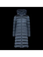 Dámská zimní bunda s kapucí CMP zateplený kabát dlouhý tmavě modrý (34K0046F/L635)