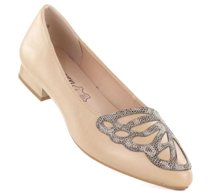 Dámské béžové polobotky M.Daszynski model 22015057 - M. Daszyński