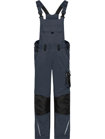 Daiber JN 1833 (42-60) Pracovní kalhoty s laclem - Strong 02.133M carbon/black