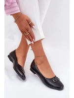 Elegantní Dámské Baletky S Ozdobou model 21690105 Černé - VINCEZA