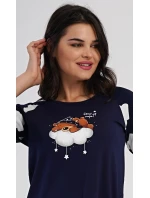 Dámské domácí šaty s tříčtvrtečním rukávem Méďa na model 21475634 - Vienetta Dámské domácí šaty s tříčtvrtečním rukávem Méďa na model 21475634 - Vienetta