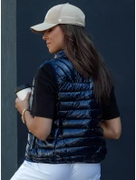 Dámská krátká prošívaná vesta WIANO navy blue FashionStreet TY4523