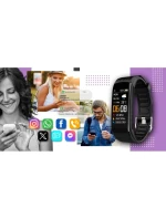 GIEWONT Smartwatch Black Light Purple 2 Stripes GW200-8 GIEWONT Smartwatch Black Light Purple 2 Stripes GW200-8