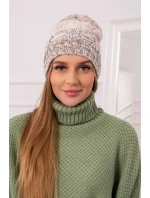 Fleecová čepice Dolores K303 hnědá+světle béžová+tmavě béžová Fleecová čepice Dolores K303 hnědá+světle béžová+tmavě béžová