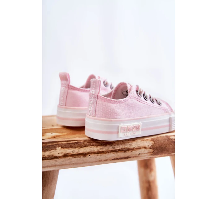 Dětské látkové tenisky BIG STAR model 21594682 Růžová - Big Star Shoes Dětské látkové tenisky BIG STAR model 21594682 Růžová - Big Star Shoes