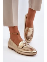 Dámské mokasíny na ploché podrážce zlaté model 21653969 - EVENTO Dámské mokasíny na ploché podrážce zlaté model 21653969 - EVENTO
