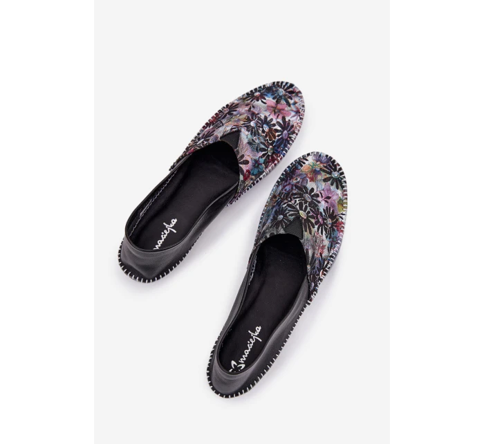 Kožené Baletky Se Vzorem Maciejka T1930-39 Černé