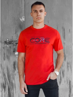 Pánské oranžové tričko s potiskem FashionStreet RX5420