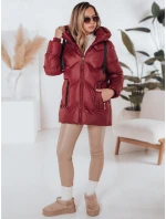Dámská zimní bunda SALVONA červená prošívaná FashionStreet TY5005 Dámská zimní bunda SALVONA červená prošívaná FashionStreet TY5005
